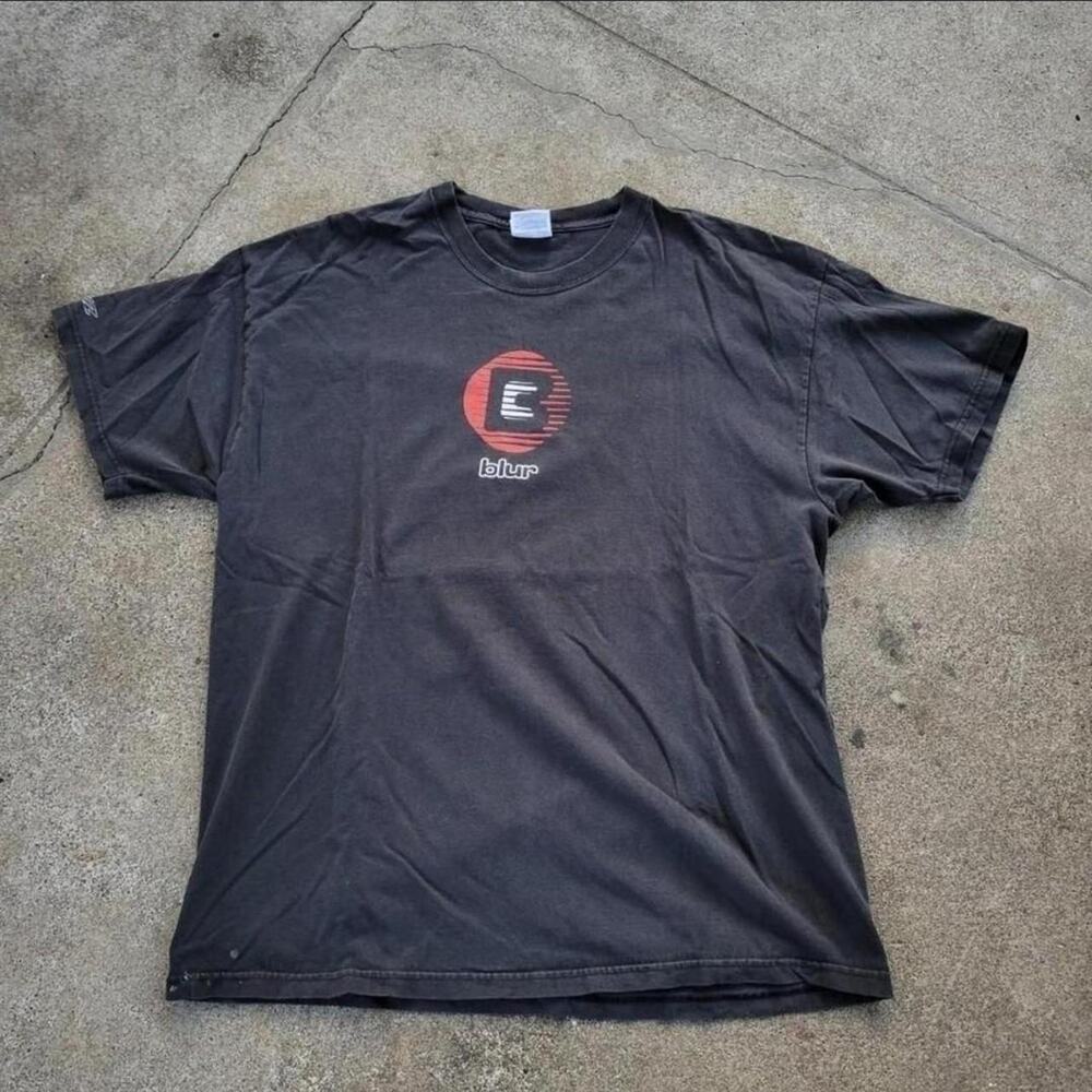 Vtg Y2k SANTA CRUZ BICYCLES Blur Futuristic Logo Graphic Bike Cycling T Shirt XL